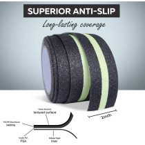 ONTWIE 16.4ft X 2'' Non-Slip Grip Tape/Glow-in-Dark - Improves Grip and Prevents Risk of Slippage on Stairs/Anti Slip Adhesive Grip for Stairs and Gaffers