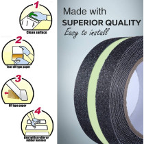 ONTWIE 16.4ft X 2'' Non-Slip Grip Tape/Glow-in-Dark - Improves Grip and Prevents Risk of Slippage on Stairs/Anti Slip Adhesive Grip for Stairs and Gaffers