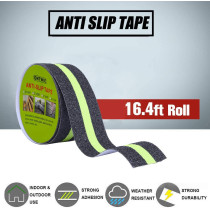 ONTWIE 16.4ft X 2'' Non-Slip Grip Tape/Glow-in-Dark - Improves Grip and Prevents Risk of Slippage on Stairs/Anti Slip Adhesive Grip for Stairs and Gaffers