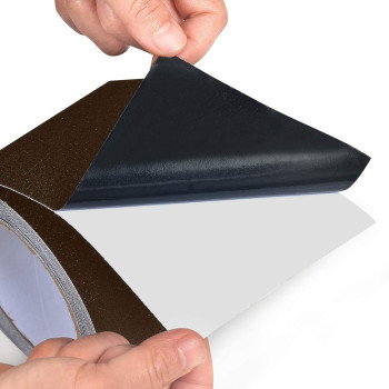 ONTWIE 16.4ft X 4 Inch Non Slip Safety Grip Tape for Stairs Steps Non Skid Tread High Traction Friction/Strong Grip Abrasive Adhesive Hazard Caution Tape(4" Width, Brown)