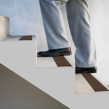 ONTWIE 16.4ft X 4 Inch Non Slip Safety Grip Tape for Stairs Steps Non Skid Tread High Traction Friction/Strong Grip Abrasive Adhesive Hazard Caution Tape(4" Width, Brown)