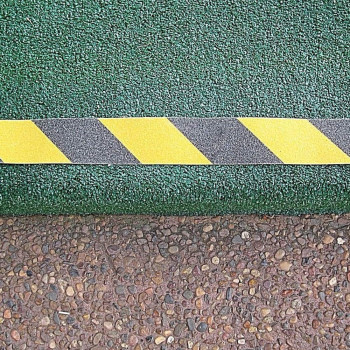 ONTWIE 2 Inch X 16.4ft Non Slip Safety Grip Tape for Stairs Steps Non Skid Tread High Traction Friction/Strong Grip Abrasive Adhesive Hazard Caution Tape- Black/Yellow