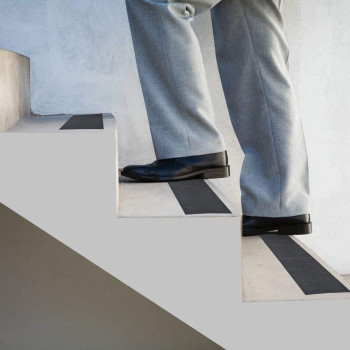 ONTWIE 6 inch x 30 Foot Non Slip Safety Grip Tape for Stairs Steps Non Skid Tread High Traction Friction/Strong Grip Abrasive Adhesive Hazard Caution Tape- Black (6" Width, Black)