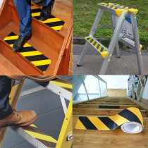 OPULENO Caution Tape, 1pcs Warning Safety Stripe Tape for Home Outdoor Steps Stairs Floors Walls or Indoor High Traction Warning Tape(5cm