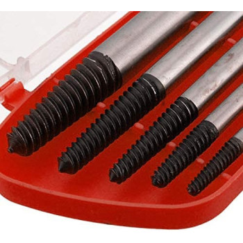 OriGlam 5PCS Screw Extractor Easy Out Set Drill Bits, Guide Broken Damaged Bolt Remover Tools Kit Set 3-9mm