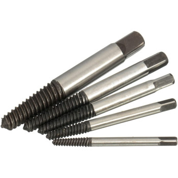 OriGlam 5PCS Screw Extractor Easy Out Set Drill Bits, Guide Broken Damaged Bolt Remover Tools Kit Set 3-9mm