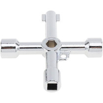 OriGlam 4-Way Key, Multi-Functional Utilities Key, Plumbing Key Wrench, Plumber Key Opening Key Tool for Electric Control Water Gas Meter Box Cupboard Cabinet Train