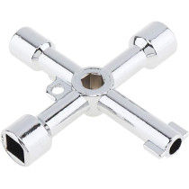 OriGlam 4-Way Key, Multi-Functional Utilities Key, Plumbing Key Wrench, Plumber Key Opening Key Tool for Electric Control Water Gas Meter Box Cupboard Cabinet Train