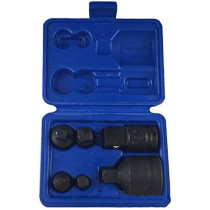6PCS/Set Pneumatic Sleeve Transfer Joint For Car Repair Tool 1/4 3/8 1/2 3/4 Inch Black Phosphating Socket Joint Universal Heads