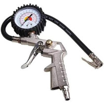 Auto Car Truck Motorcycle Flexible Pistol Hose 220 PSI Air Tire Pressure Gauge Air Inflator Gun
