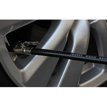 Auto Car Truck Motorcycle Flexible Pistol Hose 220 PSI Air Tire Pressure Gauge Air Inflator Gun
