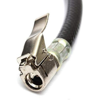 Bicycle Motorcycle Bike Car Flexible Clip On Air Tyre Tire Chuck Inflator Hose