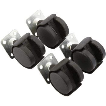 Caster Wheel Twin Plastic with Plate (set of 4PCS)