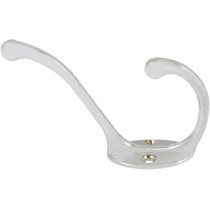 Metal Hat And Coat Hook Wall Hanger - Chrome, Silver