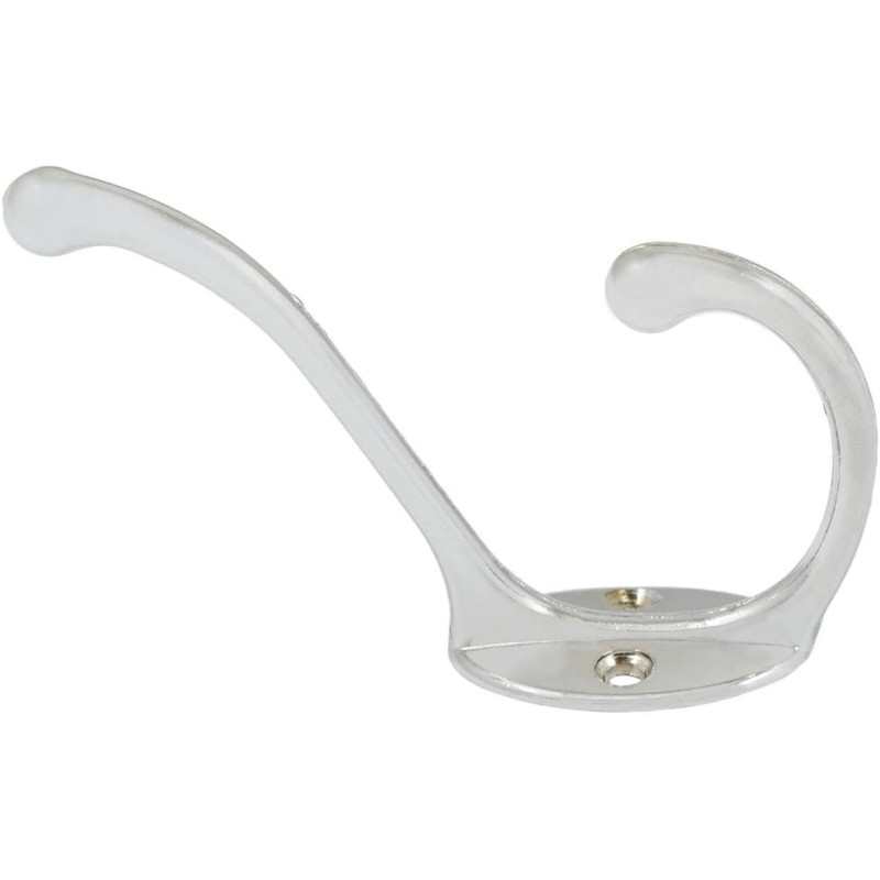 Metal Hat And Coat Hook Wall Hanger - Chrome, Silver