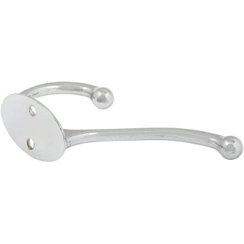 Metal Hat And Coat Hook Wall Hanger - Chrome, Silver