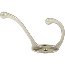 Metal Hat And Coat Hook Wall Hanger, Silver