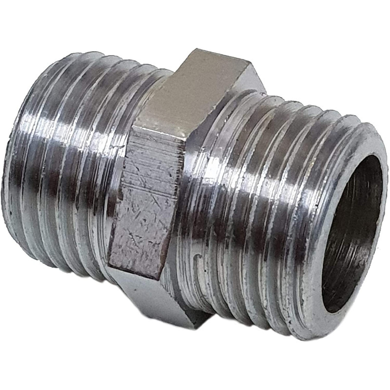 Plumbing, Iron connection with thread outside,