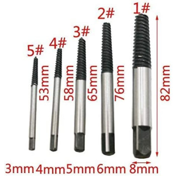 Screw Extractor Drill Guide Set Speed Out Core Removing Bolt Stud 5 Pieces