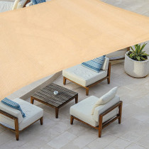P&A Original Sun Shade Sail Rectangle 6 x 8 Meter, 185GSM Shade Sail UV Block Canopy Awning for Patio Backyard Lawn Garden Outdoor Activities for Patios, Lawn, Porch,Backyard,Sand Beige (3 x 3 Meter)