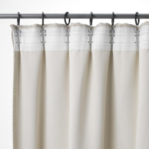 QINGNIAO Kronill Drapery Tape (122 inch ) for Making Pleating Curtain Including RIGTIK 20 PCS W Shape Stainless Curtain Hooks for Gathering Tape Curtain Tape