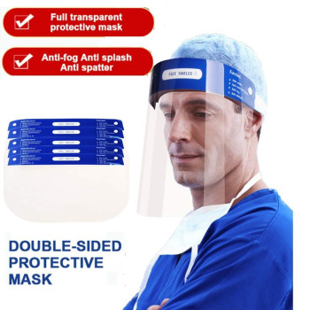 Rjdzxia Reusable Safety Face Shield Adjustable Transparent Full Face Protective Visor with Eye & Head Protection, Anti-Spitting Splash Facial Cover (1)