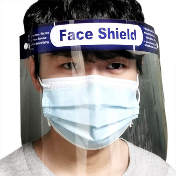 Rjdzxia Reusable Adjustable Transparent Safety Face Shield, (1)