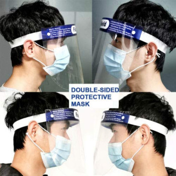 Rjdzxia Reusable Adjustable Transparent Safety Face Shield, (1)
