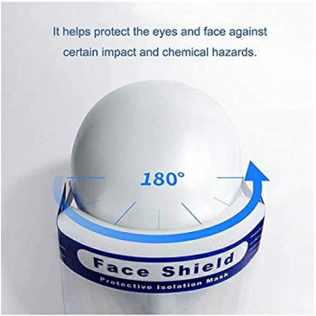 Rjdzxia Reusable Adjustable Transparent Safety Face Shield, (1)