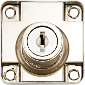 Robustline Drawer Lock Single Turn Normal Key Chrome Plated 22 mm