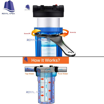 Royal Apex Water Filter Replacement Cartridges 10" Polypropylene Cotton Sponge Universal Cartridges, Standard Pre-filter Yarn Sediment for Standard RO Systems (Pack of 10, 10" Cotton Yarn (110g))