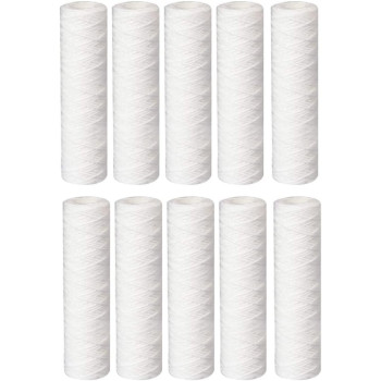 Royal Apex Water Filter Replacement Cartridges 10" Polypropylene Cotton Sponge Universal Cartridges, Standard Pre-filter Yarn Sediment for Standard RO Systems (Pack of 10, 10" Cotton Yarn (160g))