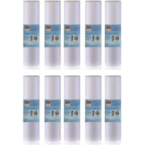 Royal Apex Water Filter Replacement Cartridges 10" Polypropylene Cotton Sponge Universal Cartridges, Standard Pre-filter Yarn Sediment for Standard RO Systems (Pack of 10, 10" Sponge (70g))