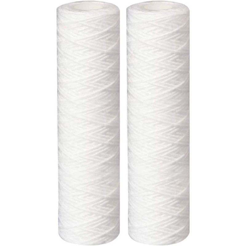 Royal Apex Water Filter Replacement Cartridges 10" Polypropylene Cotton Sponge Universal Cartridges, Standard Pre-filter Yarn Sediment for Standard RO Systems (Pack of 2, 10" Cotton Yarn (110g))