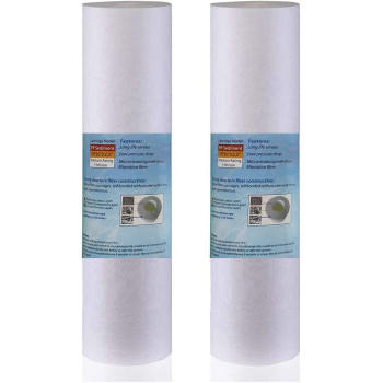 Royal Apex Water Filter Replacement Cartridges 10" Polypropylene Cotton Sponge Universal Cartridges, Standard Pre-filter Yarn Sediment for Standard RO Systems (Pack of 2, 10" Sponge (70g))