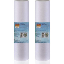 Royal Apex Water Filter Replacement Cartridges 10" Polypropylene Cotton Sponge Universal Cartridges, Standard Pre-filter Yarn Sediment for Standard RO Systems (Pack of 2, 10" Sponge (70g))