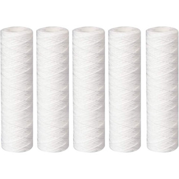 Royal Apex Water Filter Replacement Cartridges 10" Polypropylene Cotton Sponge Universal Cartridges, Standard Pre-filter Yarn Sediment for Standard RO Systems (Pack of 5, 10" Cotton Yarn (160g))