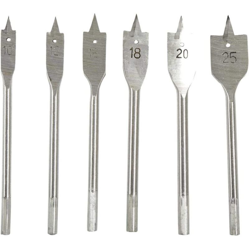 Royal Star Wood Flat Set Drill Bits, 6 Piece