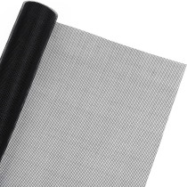 Ruisita Window Screen Replacement Adjustable Fiberglass Screen Mesh DIY Screen Replacement for Windows Doors and Patio Screen, 39 x 197 Inches, Black