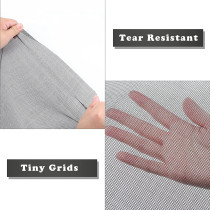 Ruisita Window Screen Replacement Adjustable Fiberglass Screen Mesh DIY Screen Replacement for Windows Doors and Patio Screen, 39 x 197 Inches, Black