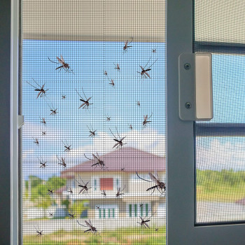 Ruisita Window Screen Replacement Adjustable Fiberglass Screen Mesh DIY Screen Replacement for Windows Doors and Patio Screen, 39 x 197 Inches, Grey