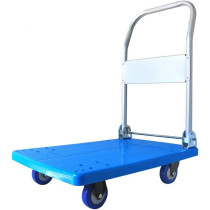 Satela Folding Hand Truck Dolly With 4 Wheels 360 Rotating Platform Collapsible Trolley Cart For Shopping Moving Travelling Auto And Office Use (Color : Blue) 