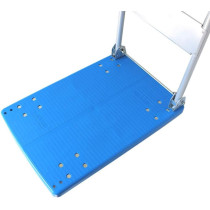 Satela Folding Hand Truck Dolly With 4 Wheels 360 Rotating Platform Collapsible Trolley Cart For Shopping Moving Travelling Auto And Office Use (Color : Blue) 