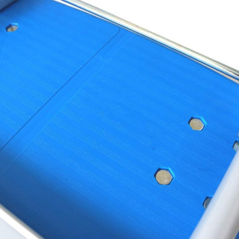 Satela Folding Hand Truck Dolly With 4 Wheels 360 Rotating Platform Collapsible Trolley Cart For Shopping Moving Travelling Auto And Office Use (Color : Blue) 