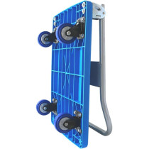 Satela Folding Hand Truck Dolly With 4 Wheels 360 Rotating Platform Collapsible Trolley Cart For Shopping Moving Travelling Auto And Office Use (Color : Blue) 