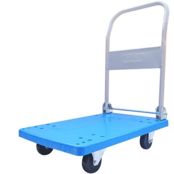 Satela Push Cart Dolly Push Platform Truck Folding Rolling Flatbed Cart For Luggage Personal Travel Shopping Auto Moving And Office Use (Color : Blue)