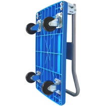 Satela Push Cart Dolly Push Platform Truck Folding Rolling Flatbed Cart For Luggage Personal Travel Shopping Auto Moving And Office Use (Color : Blue) 