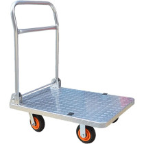 Satela Steel Folding Hand Truck Dolly Folding Platform Cart Collapsible 360deg Rotating Platform Cart For Luggage, Moving And Office Use (Color : Silver) 