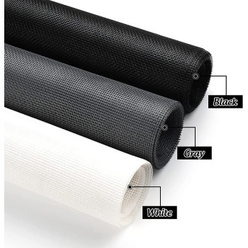 Senneny 59" x 106" Adjustable Window Screens, DIY Custom Fiberglass Screen Mesh, Window Screen Replacement for Windows Doors and Patio Screens, Premium Pet Screen (59" x 106", Black)