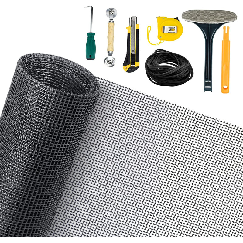 Senneny Screen Repair Kit, 48" x 117", Gray
